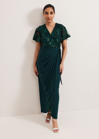 Phase Eight Petite Minty Dress Dark Green Canada | VTGALB-514